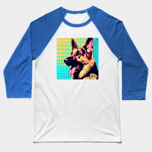 German Shepherd Pop Art Baseball T-Shirt